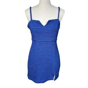 Zara Blue Tweed Mini Dress –‎ Women's Size M – NWT
